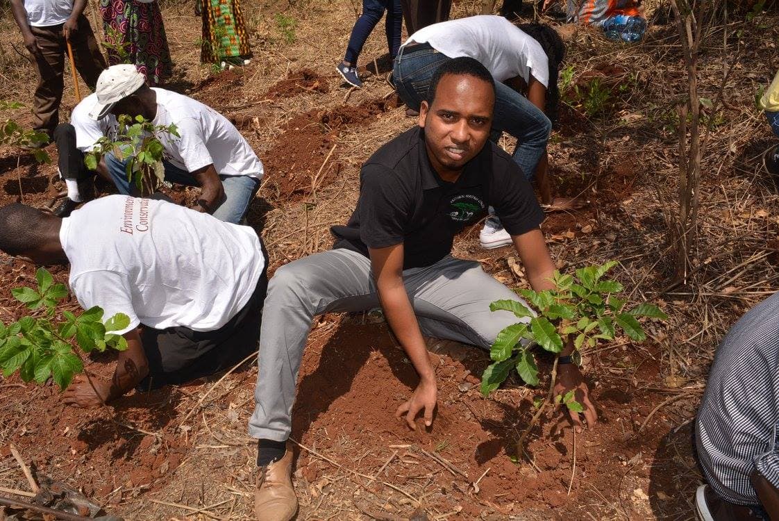 Community tree-planting activity from our outreach work