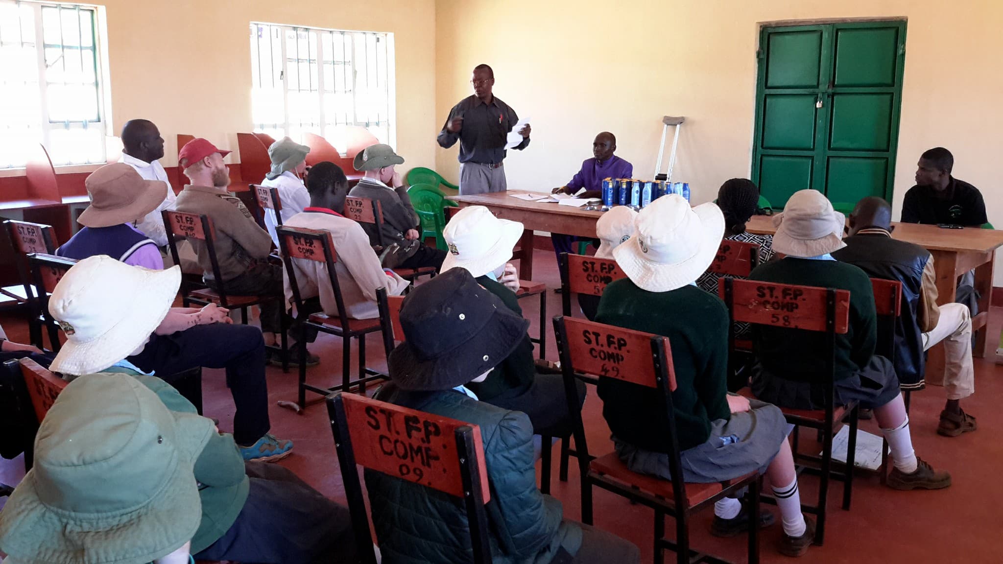 Awareness session with participants seated in a classroom setting