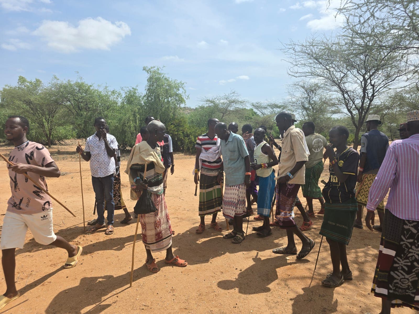 Community participants during a field gathering in the current project area