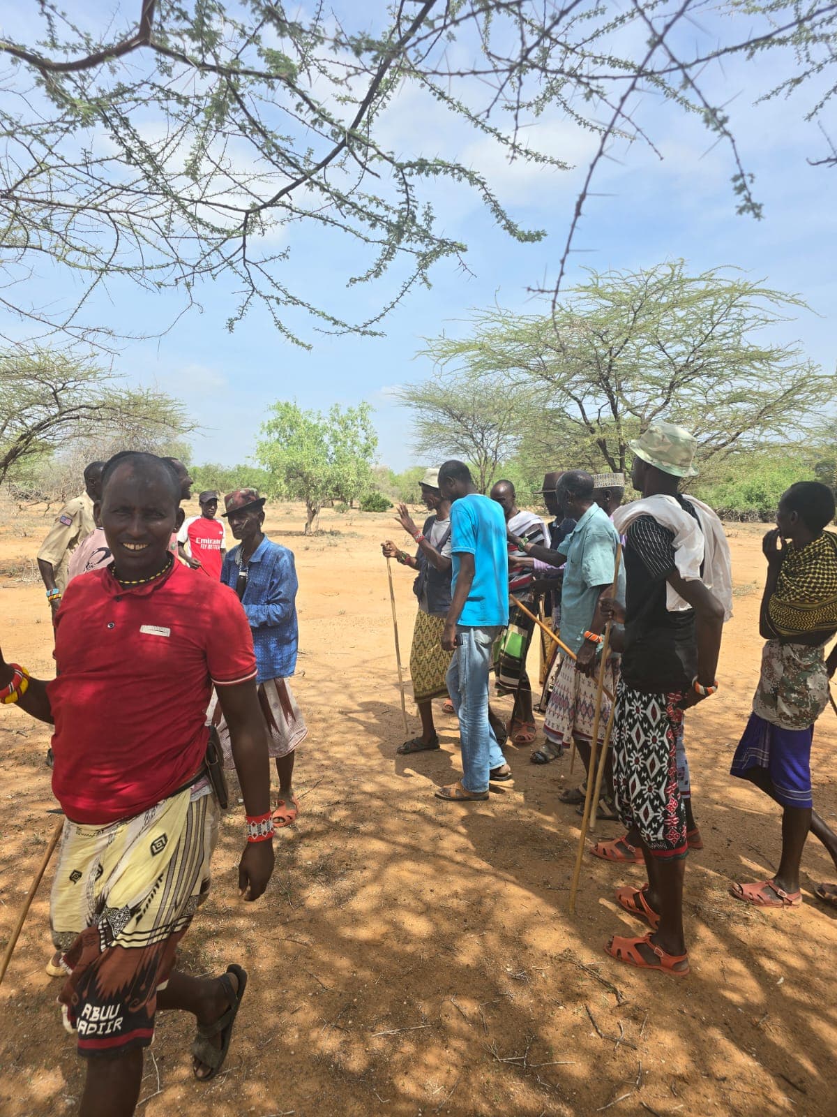 Morans and community members during the current field engagement